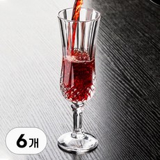 6개 세트 고블렛 크리스탈 와인잔 파티용 글라스 샴페인잔 와인 칵테일잔 캠핑 샴페인 고블렛잔 고급 선물, R99531Q(6개, 1세트, 155ml – BEST 10