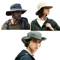 사계절 남녀공용 자외선차단 기능성 벙거지 등산 모자 넓은 챙모자, 사파리모자 카키 – BEST 10